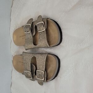 Cynthia Rowley Women's Gold Glitter Sandals Size 7